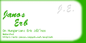 janos erb business card